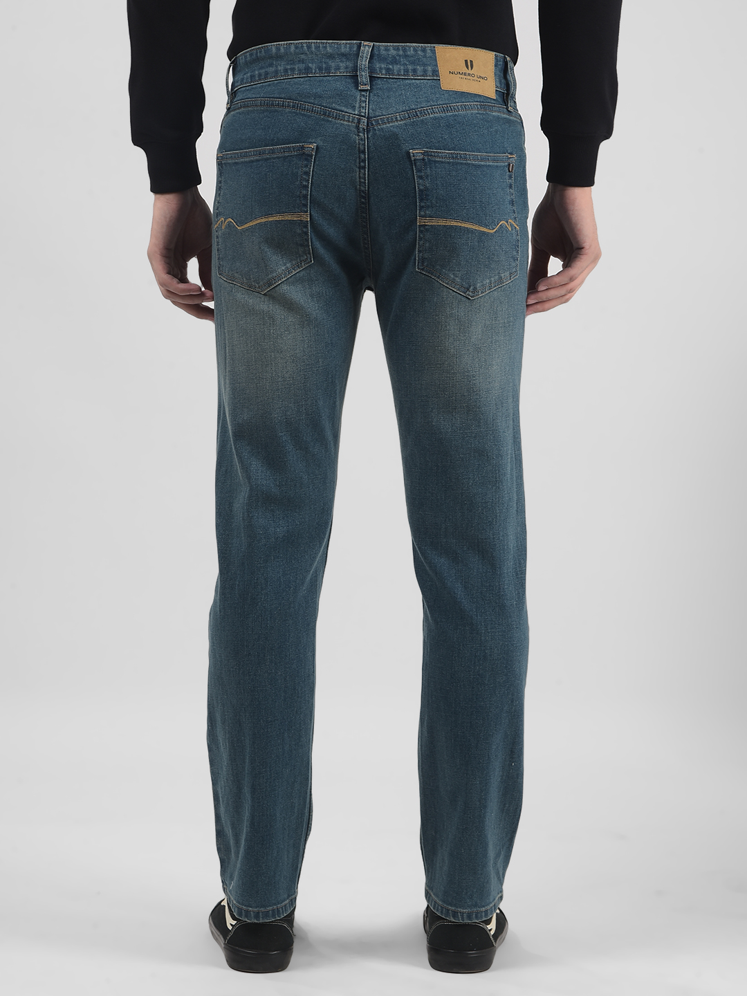 Numero Uno Men Solid Blue Jeans